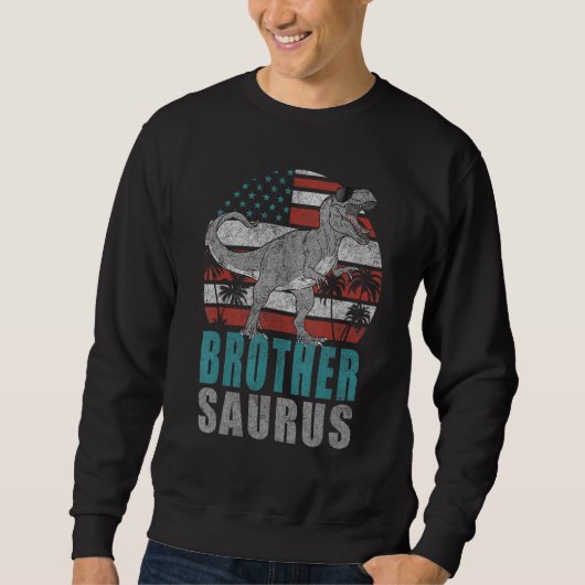Sweatshirt Brothersaurus Rex Dinosaur Frère Saurus Américain (Devant)