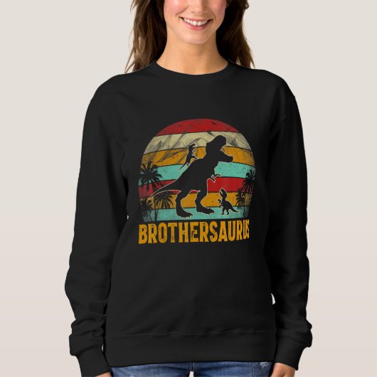 Sweatshirt Brothersaurus T Rex Dinosaur Pour Frère Garçon (Devant)