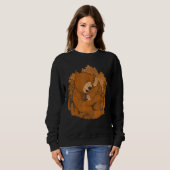 Sweatshirt Brown Ours Faune Extérieur Nature Forêt Mère (Devant entier)