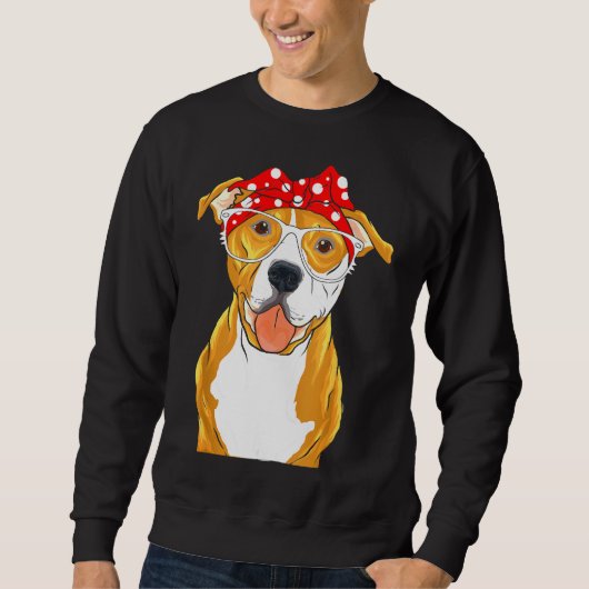 Sweatshirt Brown Pitbull Funny Pit Bull Maman (Devant)