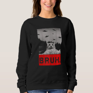 Sweatshirt Bruh. Chemise de chat de mème drôle Cadeau de frèr
