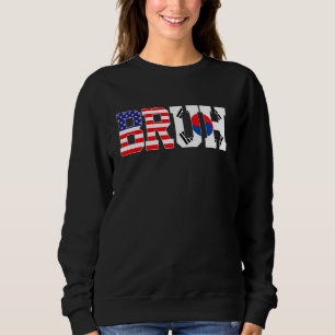 Sweatshirt Bruh USA Corée du Sud Pays Drapeau Amérique Sud K