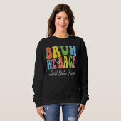 Sweatshirt Bruh We Back Social Studies Enseignants Bach to Sc (Devant entier)