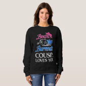 Sweatshirt Brûlures Ou Bows Cousin Vous Aime Révéler Le Sexe (Devant entier)