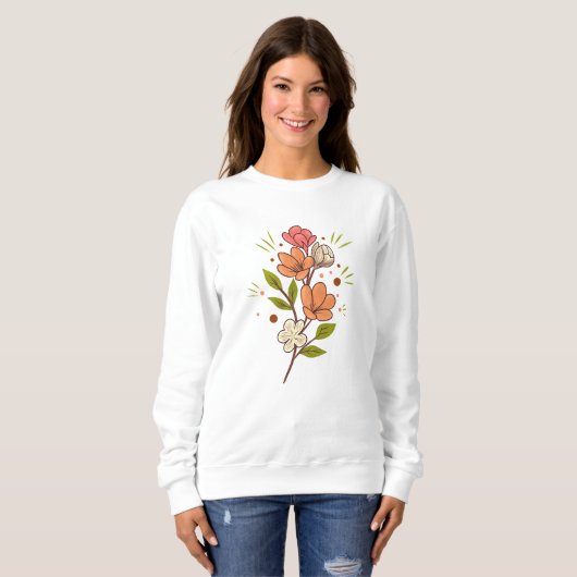 Sweatshirt Brunch floral (Devant entier)