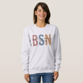 Sweatshirt BSN Bachelor of Science in Nursing Graduation (Devant entier)