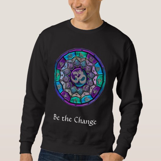 Sweatshirt ~ BTC de mandala de l'indépendance d'UROCK (Devant)