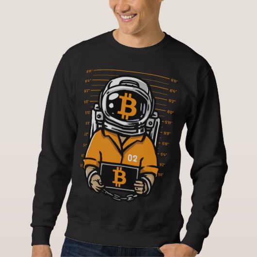 Sweatshirt BTC Up to the Moon Bitcoin (Devant)