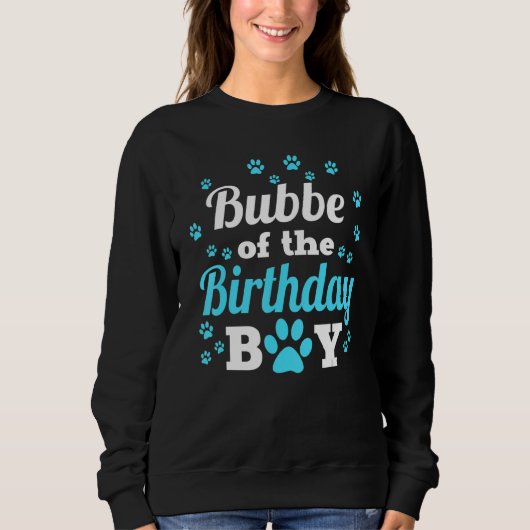 Sweatshirt Bubbe De L'Anniversaire Chien Chien Paw Anniversai (Devant)