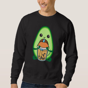 Sweatshirt Bubble Milk Tea Avocado Cute Avocado Boire Boba