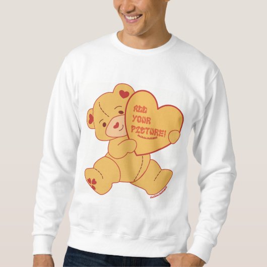 Sweatshirt Bubbly mignonne Ours couleur rouge (Devant)