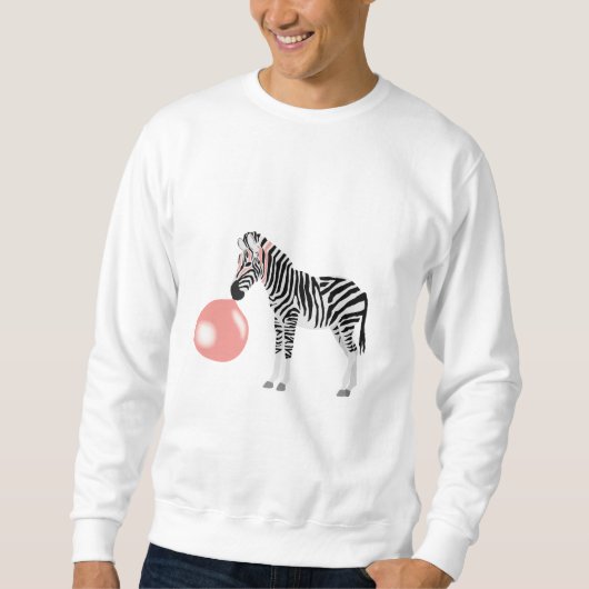 Sweatshirt Buble Gum Zebra Blowbble (Devant)