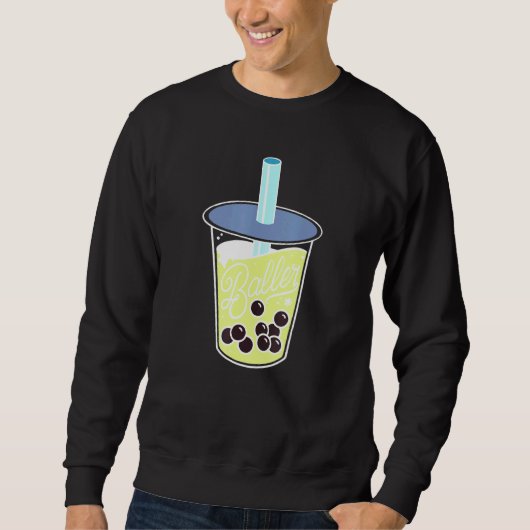 Sweatshirt Buble Tea Boba Milk Tea Baller (Devant)