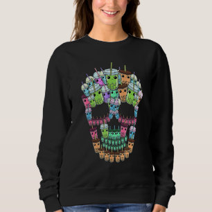 Sweatshirt Buble Thé Crâne Hommes Boba Tea Femmes Buble Thé