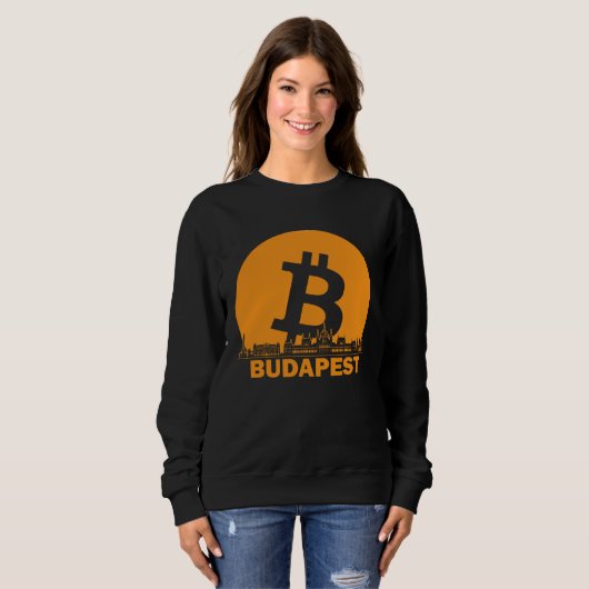 Sweatshirt Budapest Bitcoin Maximalist Bitcoin Budapest Skyl (Devant entier)