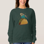 Sweatshirt Budgie avec Taco | Quirky Bird Lover's Delight (Devant)