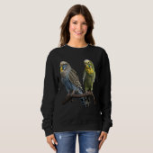 Sweatshirt Budgie Budgies Budgerigar Parakeet Birds Birdwatch (Devant entier)