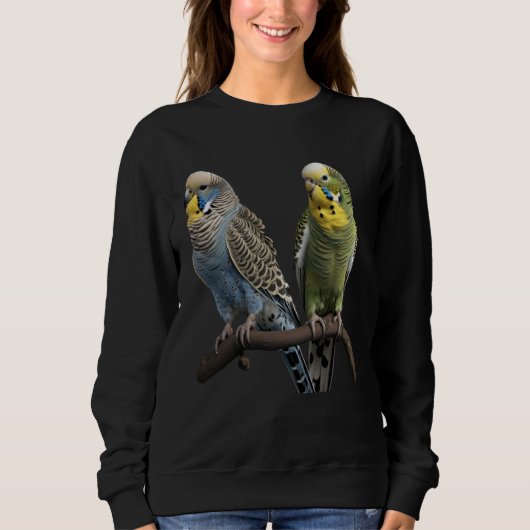 Sweatshirt Budgie Budgies Budgerigar Parakeet Birds Birdwatch (Devant)