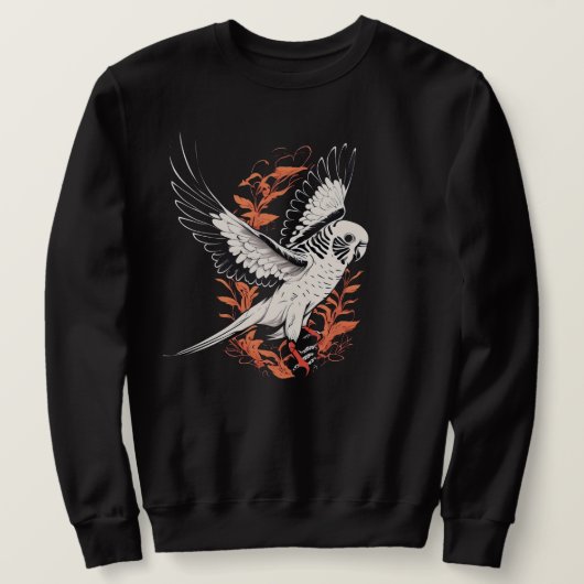 Sweatshirt Budgie Parakeet volant (Design devant)