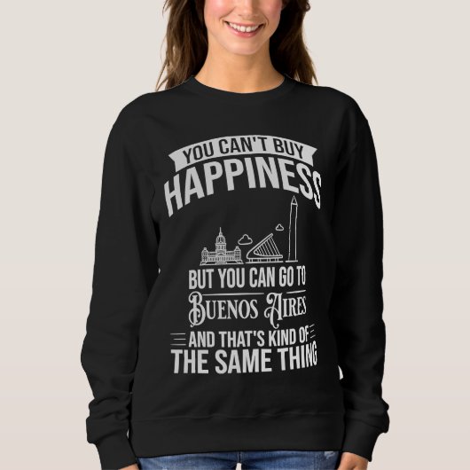 Sweatshirt Buenos Aires Argentina City Skyline Map Travel (Devant)