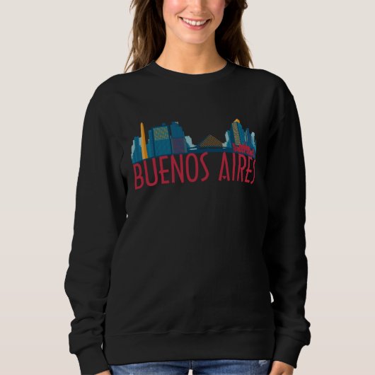 Sweatshirt Buenos Aires Argentina City Skyline Silhouette Out (Devant)