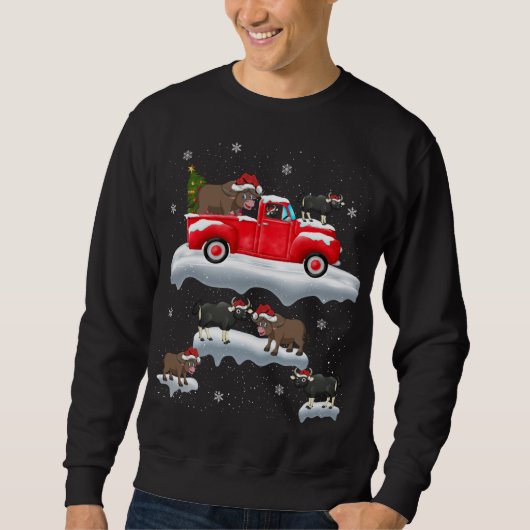 Sweatshirt Buffalo Driving Christmas Tree Camion rouge Buffal (Devant)
