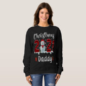 Sweatshirt Buffalo Plaid Christmas 2021 Daddy Snowman (Devant entier)