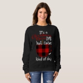Sweatshirt Buffalo Plaid Christmas Movie and Hot Cocoa (Devant entier)