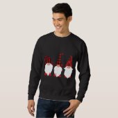 Sweatshirt Buffalo Plaid Cute Gnomes Noël (Devant entier)