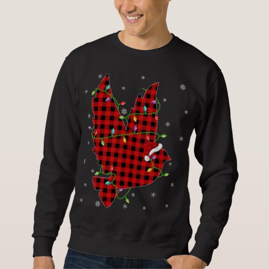 Sweatshirt Buffalo Plaid Family Matching Dove Bird Christmas (Devant)