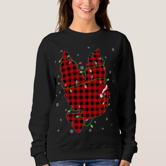 Sweatshirt Buffalo Plaid Family Matching Dove Bird Christmas (Devant)