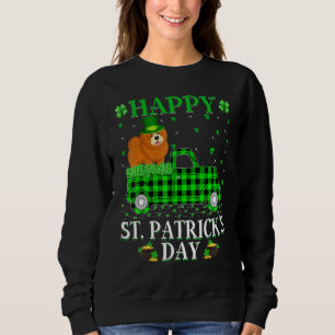 Sweatshirt Buffalo Plaid Green Truck Chow Chow Chien St Patro