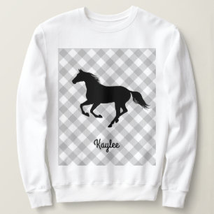 Sweatshirt Buffalo Plaid Horse Lover (Pas Si) Douleur moche