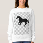 Sweatshirt Buffalo Plaid Horse Lover (Pas Si) Douleur moche (Devant)