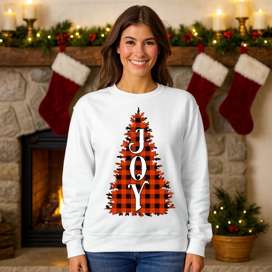 Sweatshirt Buffalo Plaid JOY Tree