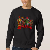 Sweatshirt Buffalo Plaid Leopard Jesus Is The Reason Christma (Devant)