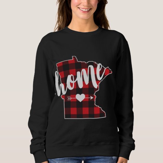 Sweatshirt Buffalo Plaid Minnesota Accueil État Lumberjack Ca (Devant)