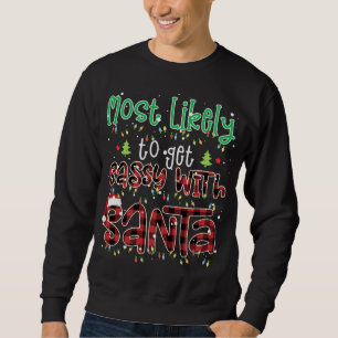 Sweatshirt Buffalo Plaid Noël Les Plus Susceptibles D'Être Sa