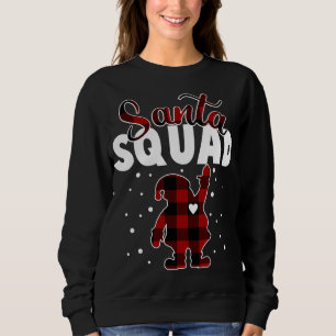 Sweatshirt Buffalo Plaid Père Noël Squad Famille de Noël Matc