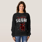 Sweatshirt Buffalo Plaid Père Noël Squad Famille de Noël Matc (Devant entier)