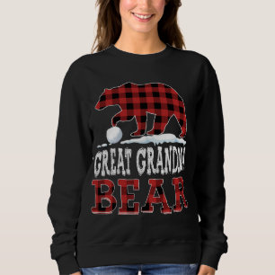 Sweatshirt Buffalo Plaid Red Christmas Grand grand grand ours