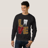Sweatshirt Buffalo Plaid Toothpaste & Tooth Dentist Valentine (Devant entier)