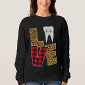 Sweatshirt Buffalo Plaid Toothpaste & Tooth Dentist Valentine (Devant)