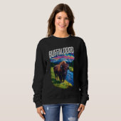 Sweatshirt Buffalo Retro Sunset Lucky Casino Slots Buffalo (Devant entier)