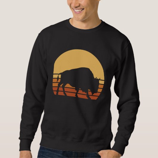 Sweatshirt Buffalo Whisperer Fluffy Cows Native American Biso (Devant)