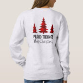Sweatshirt Buffle rustique Plaid Arbres de Noël Style Occiden (Dos)