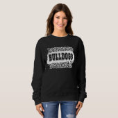 Sweatshirt Buldogs Mascot Distressed School Sports Équipe (Devant entier)