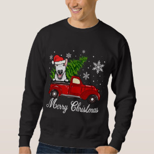 Sweatshirt Bull Terrier Chien Riding Camion Rouge Décor de No