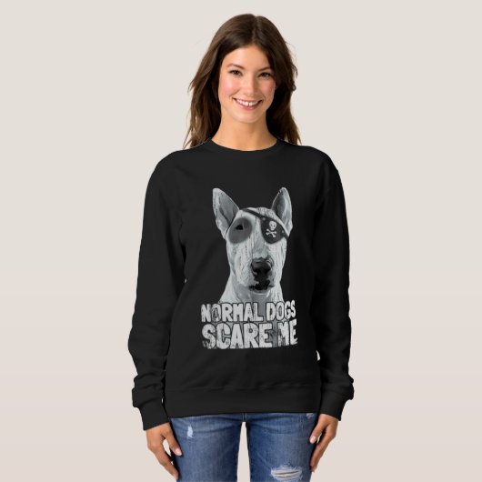 Sweatshirt Bull Terrier Pirate (Devant entier)