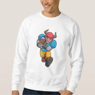 Sweatshirt Bulldog au sport avec football et casque